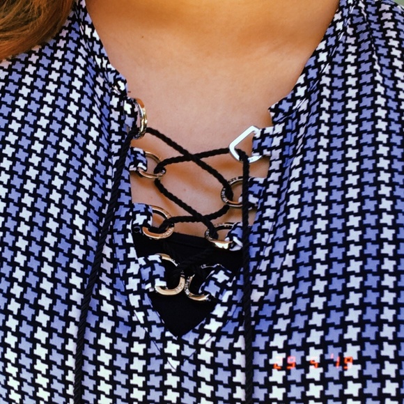 Black, White & Black Michael Kors Blouse - Picture 4 of 6